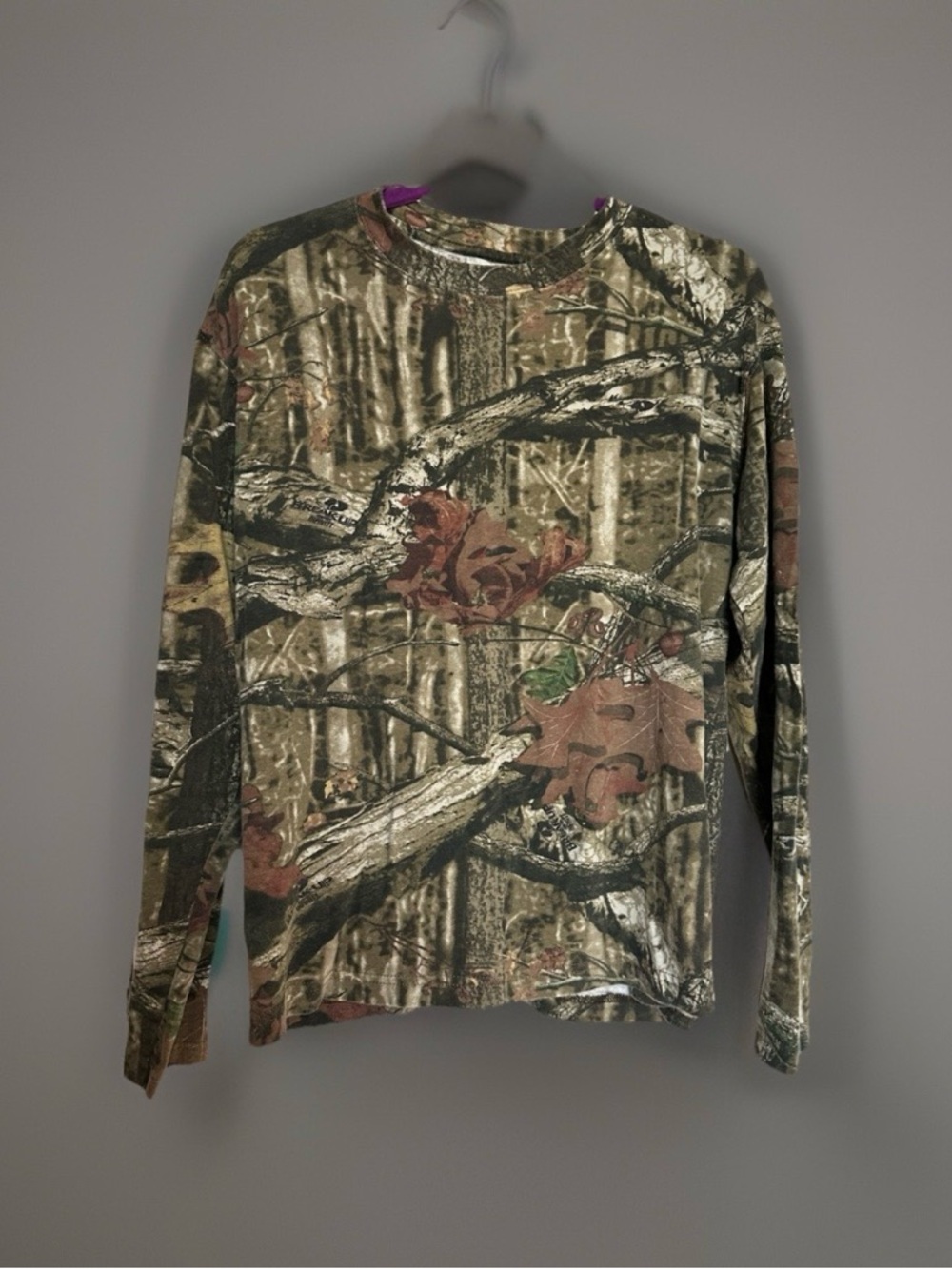 Hunting Zone Camouflage Long Sleeve T-Shirt - Green/Brown